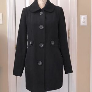 Black Long Sleeve Winter Coat Juniors Large